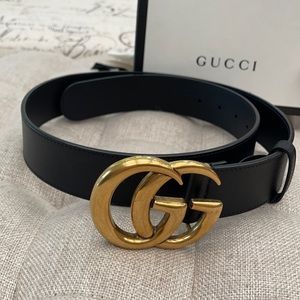 Black GG Gucci Belt